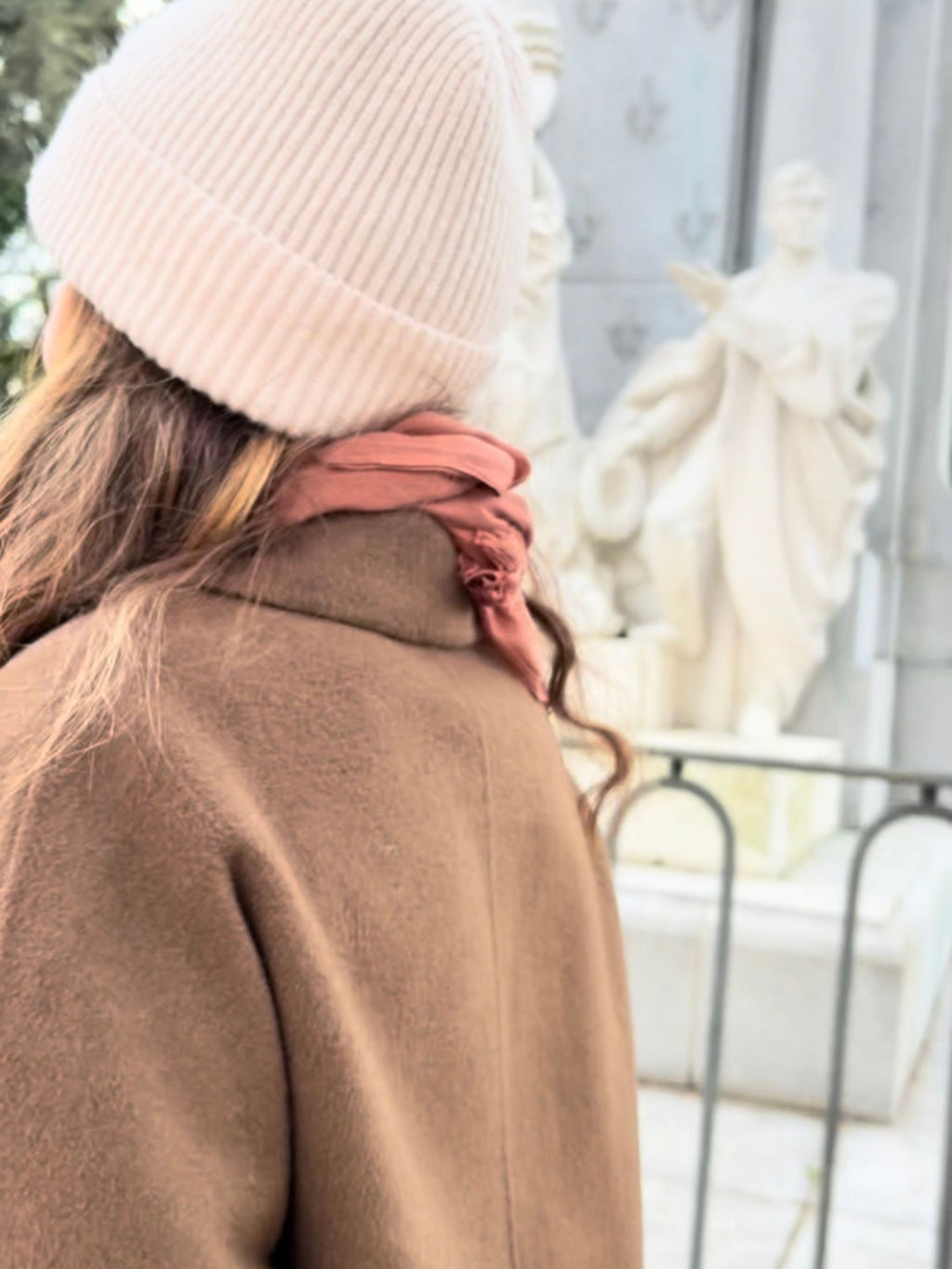 Chaqueton Doble Paño 70% Lana Cruzado - Camel Oscuro