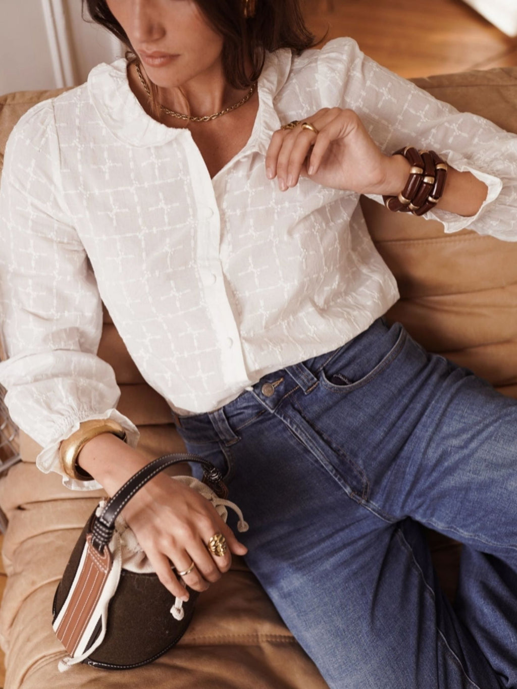 CAMISA VOILE COTON - BLANCA