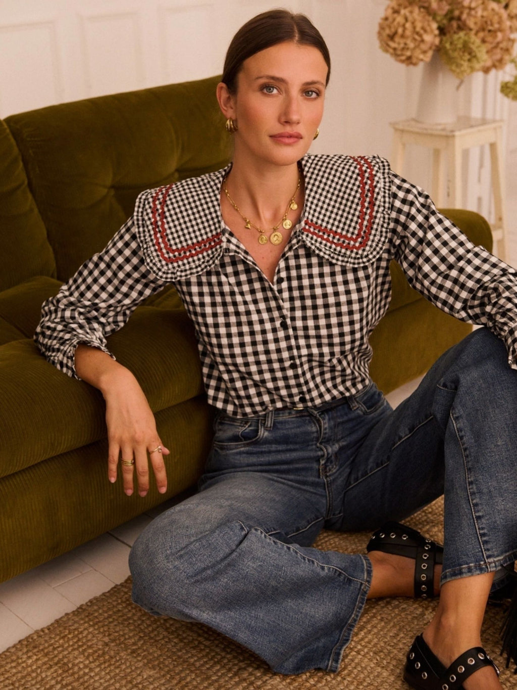 CAMISA CUADROS VICHY BABERO - NEGRO