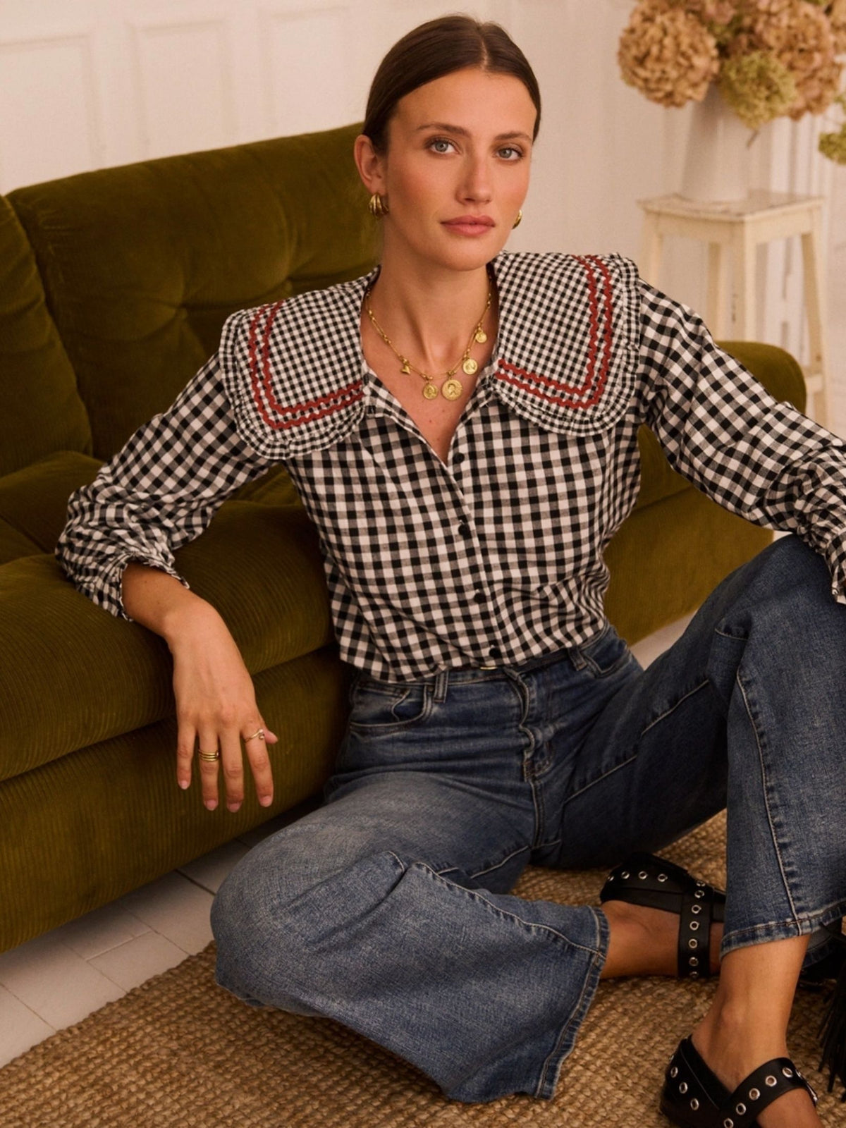 CAMISA CUADROS VICHY BABERO - NEGRO