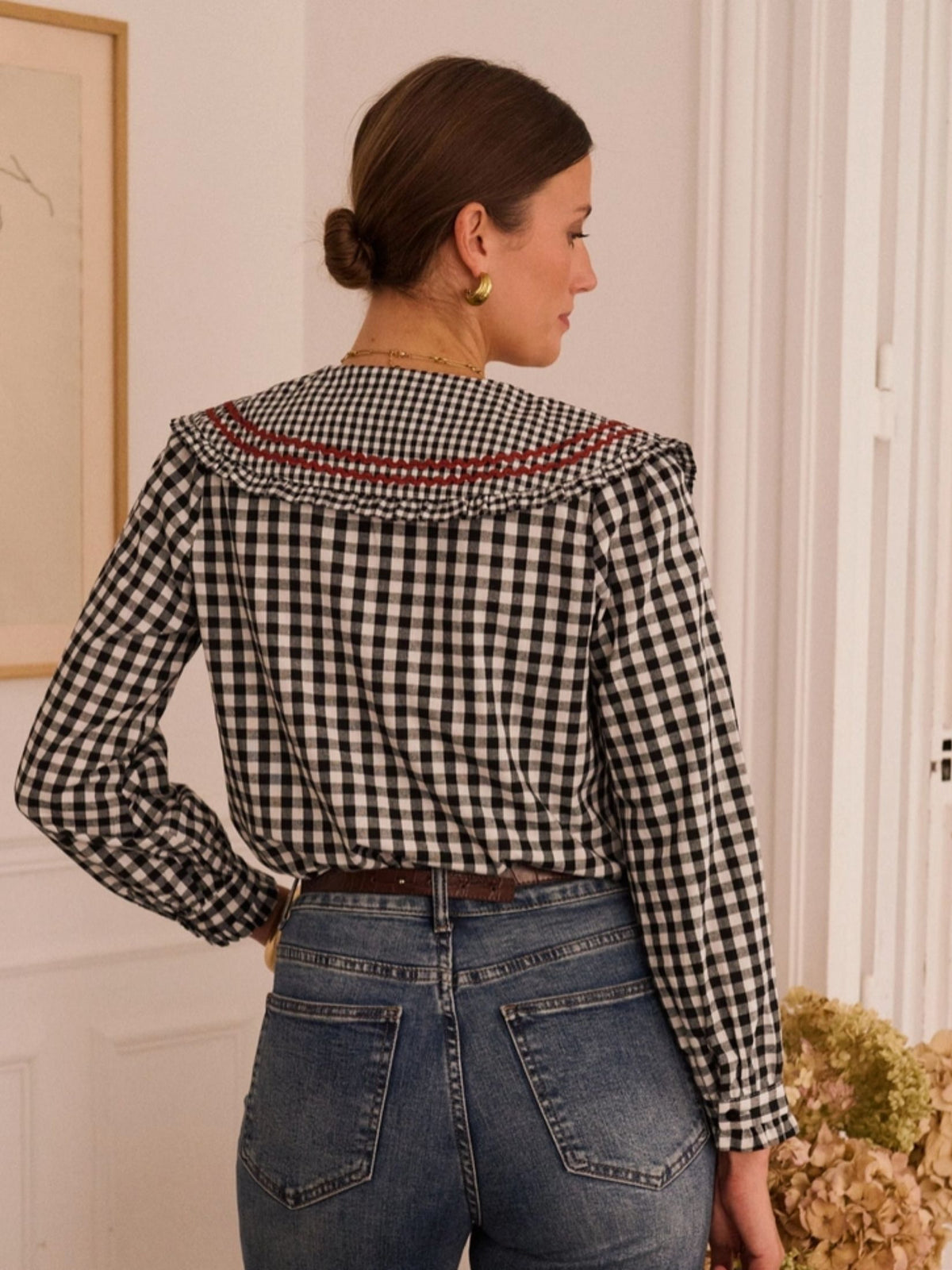 CAMISA CUADROS VICHY BABERO - NEGRO