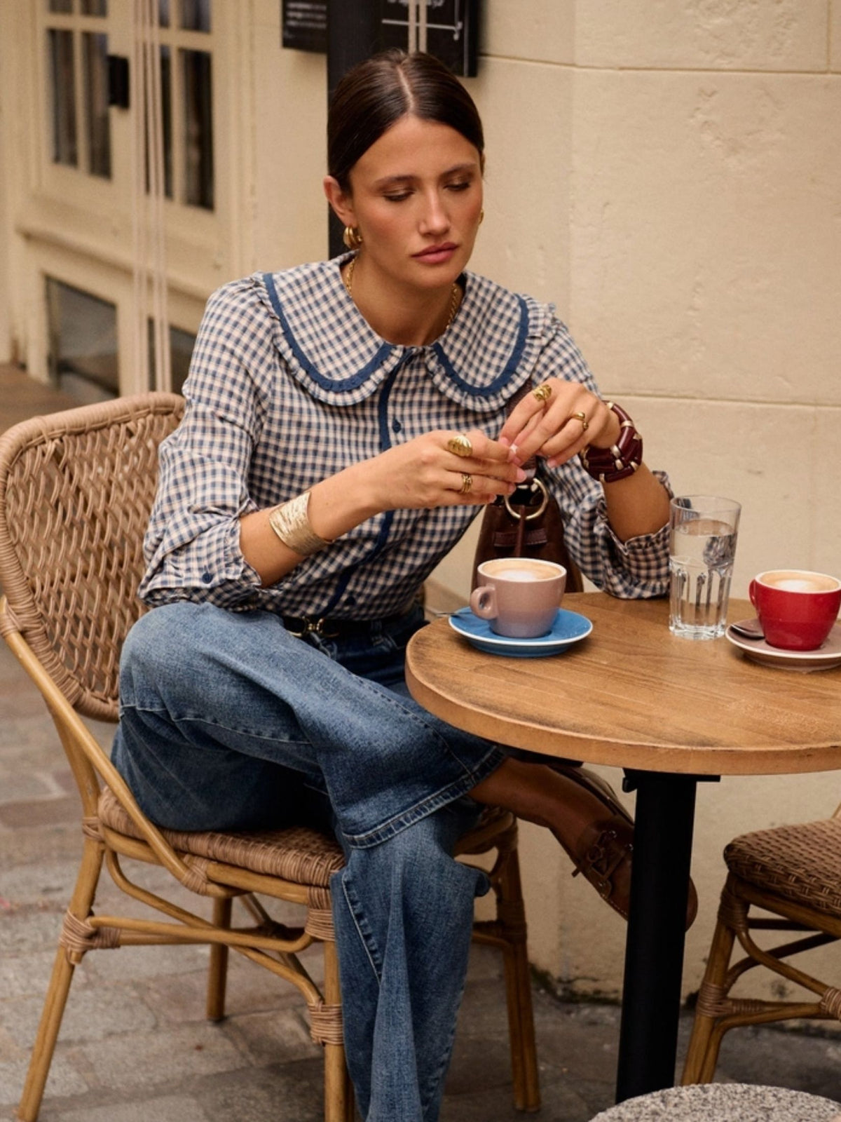 CAMISA CUADROS VICHY BABERO - AZUL