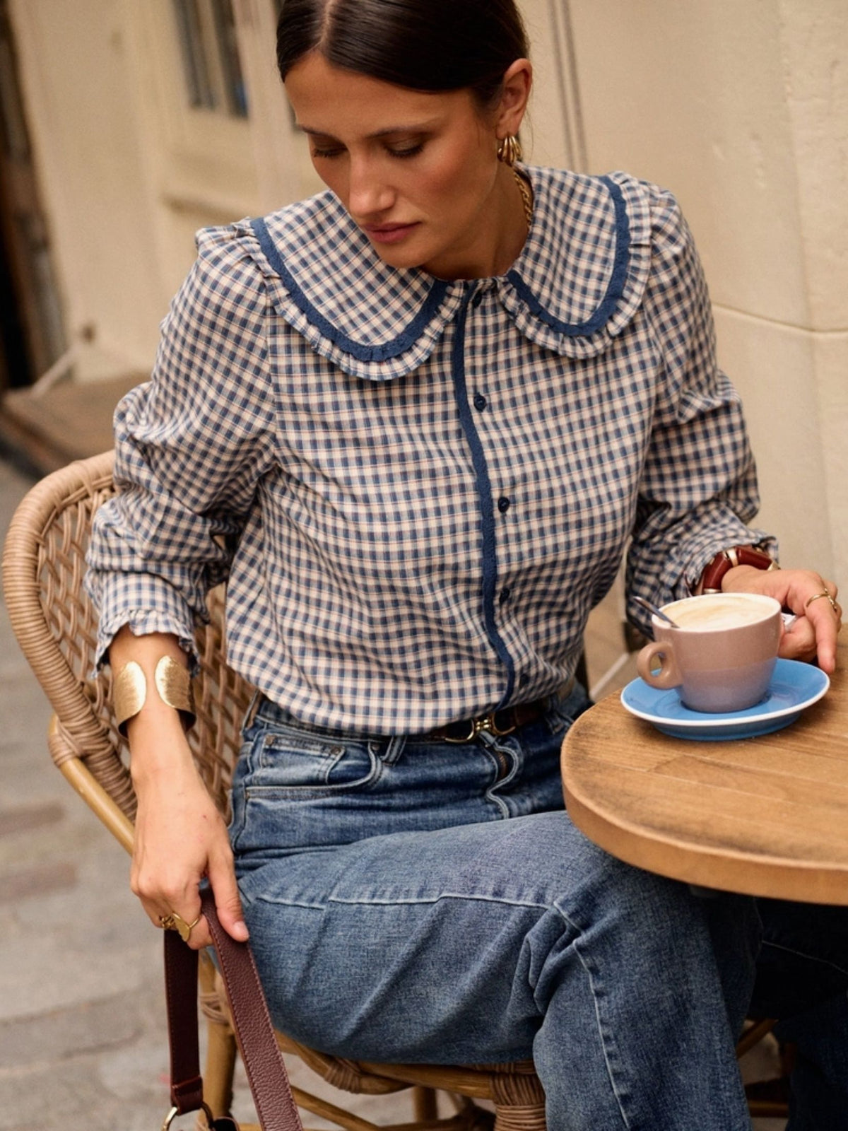 CAMISA CUADROS VICHY BABERO - AZUL