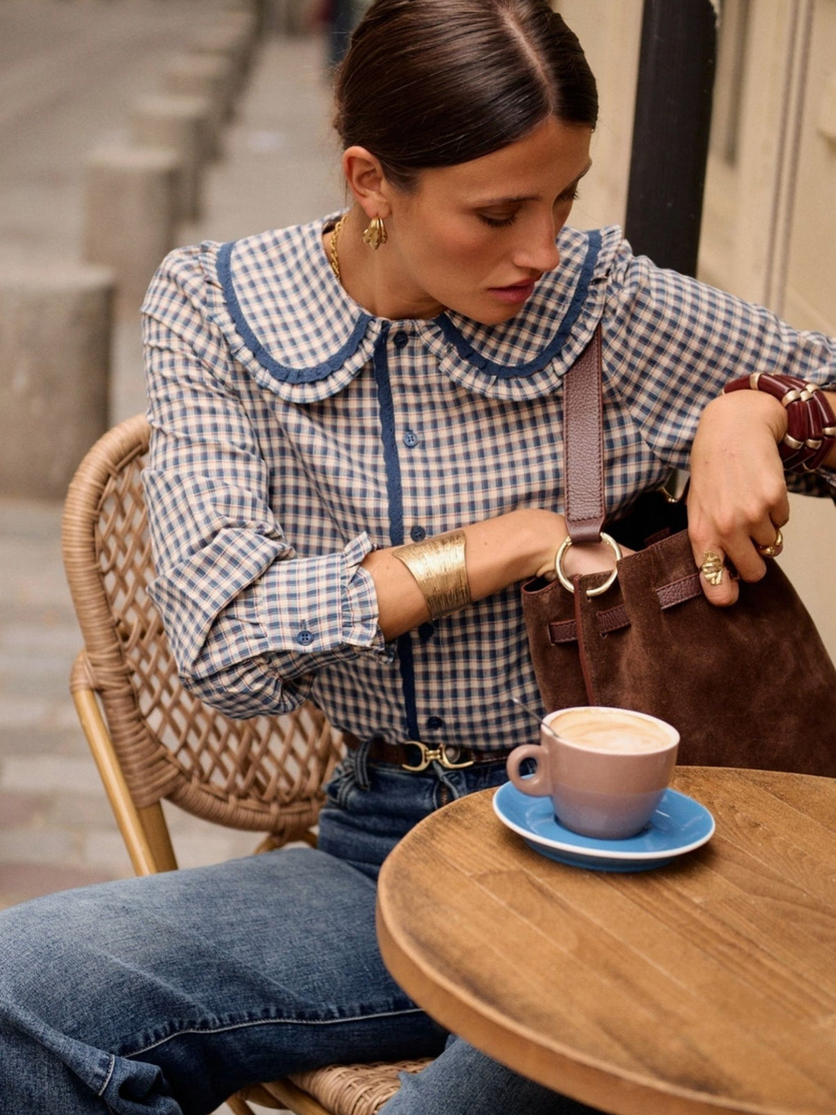 CAMISA CUADROS VICHY BABERO - AZUL