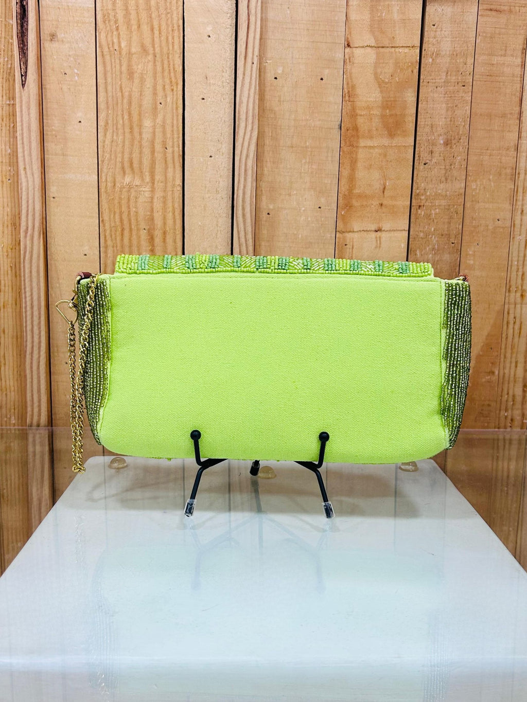 Bolso Clutch Pedreria - Verde Lima