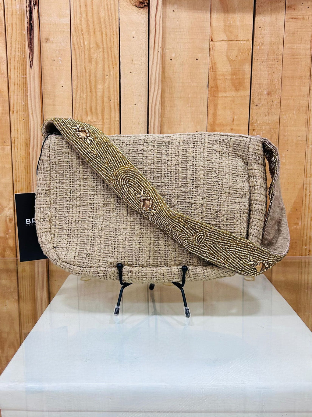 Bolso Pedrería - Camel y Dorado