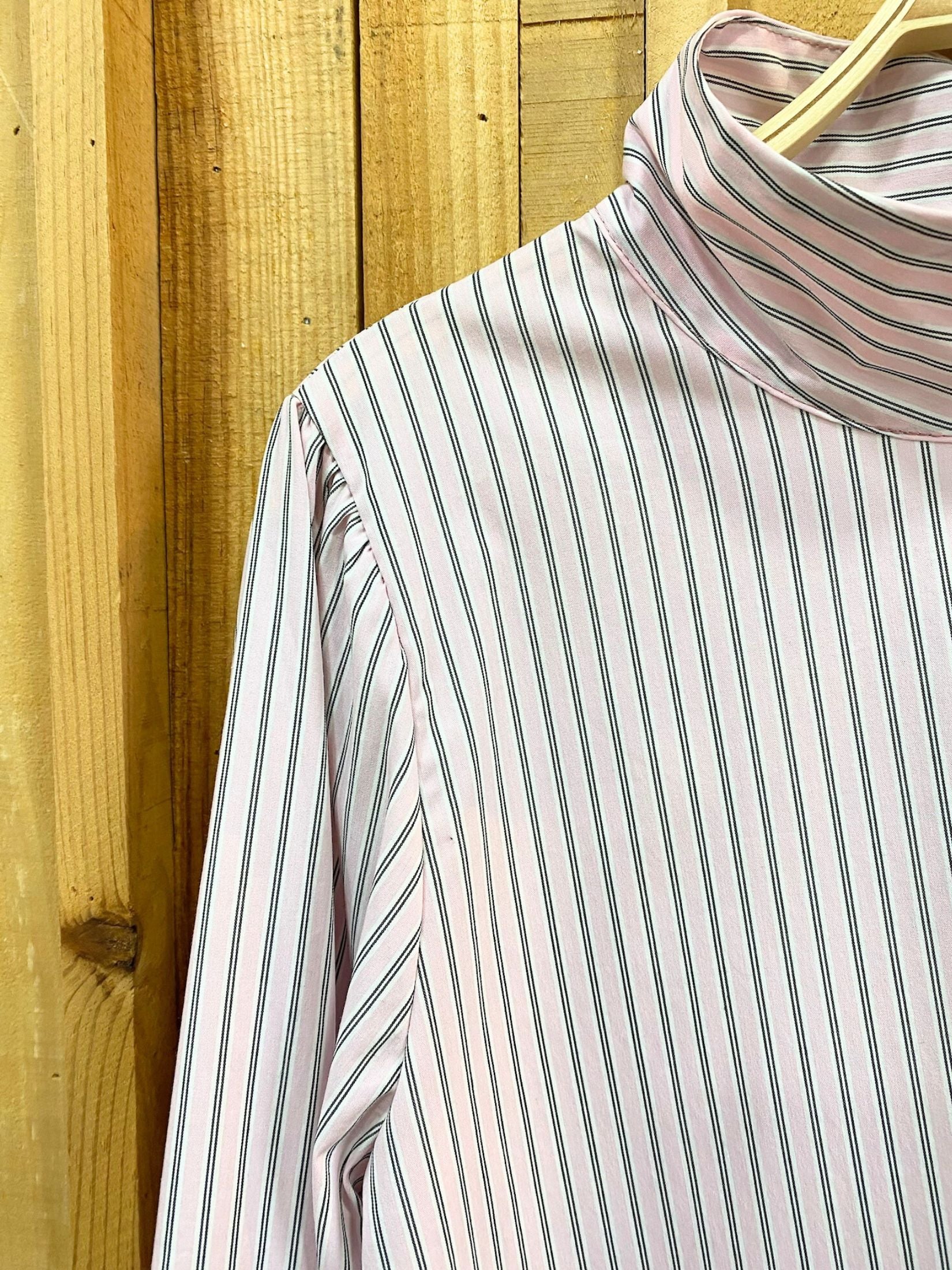 Camisa Rayas Botones Cruzados - Rosa