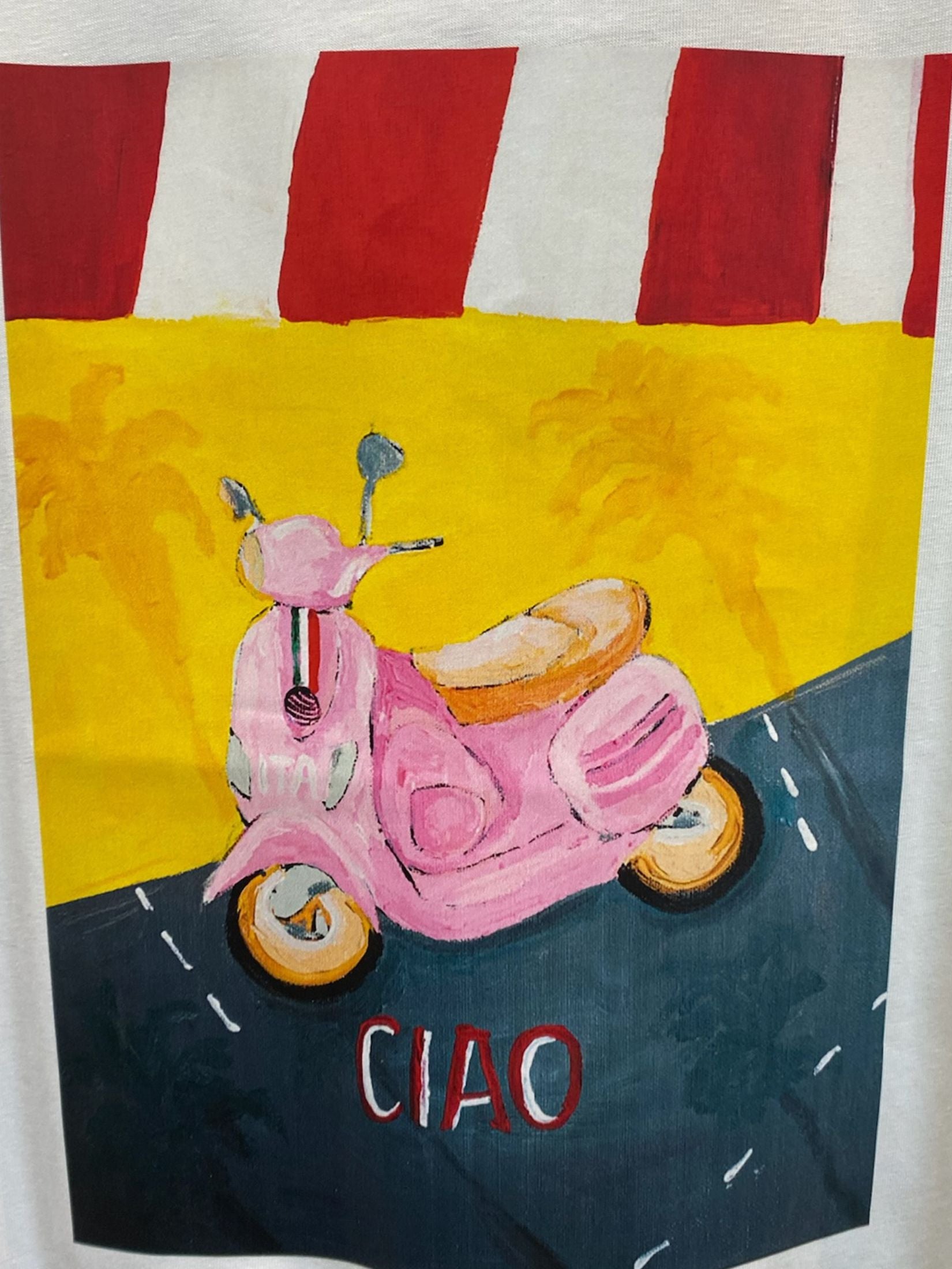 Camiseta Estampada Vespa - Blanca