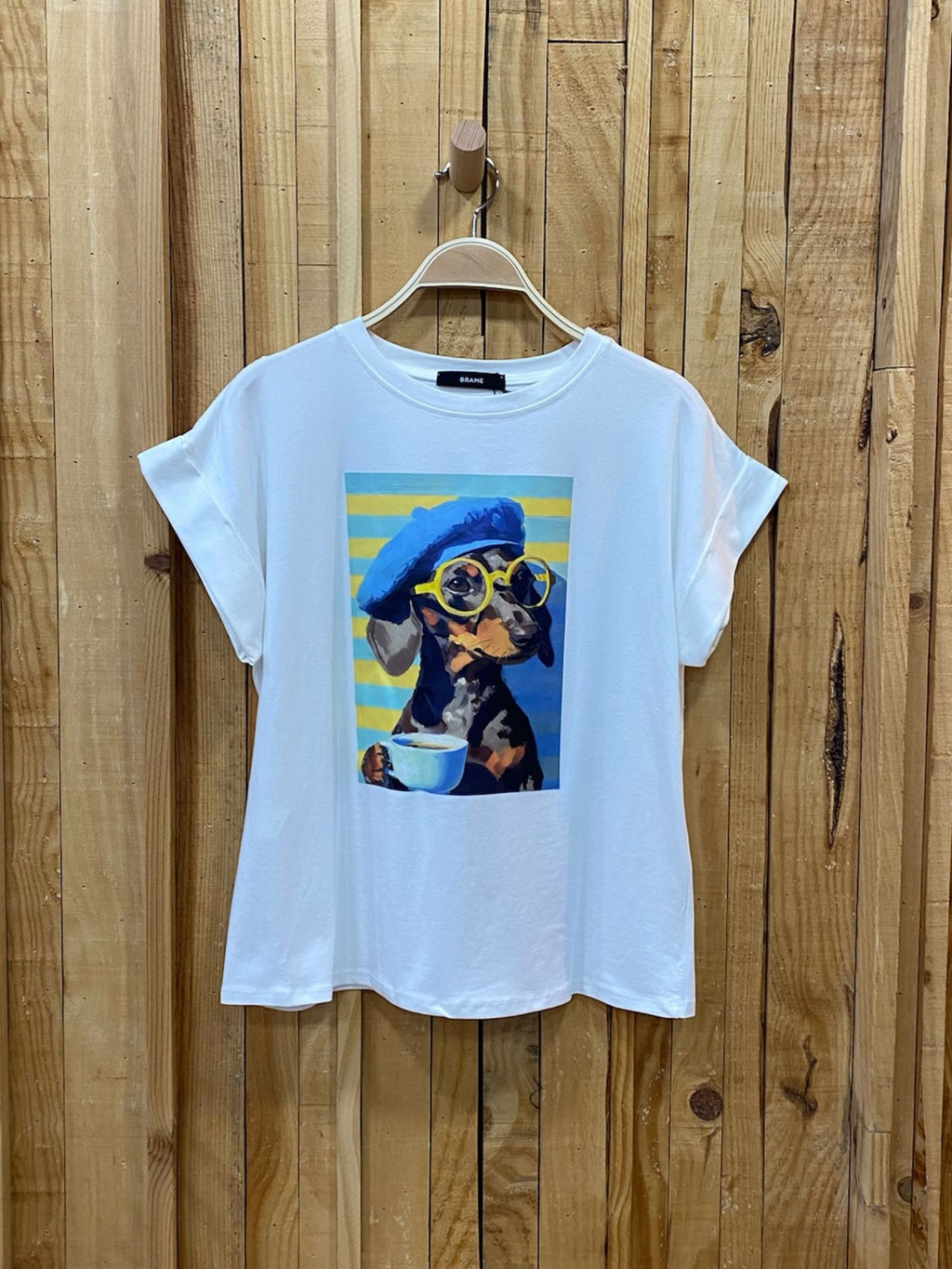 Camiseta Estampada Perro St. Tropez - Blanca