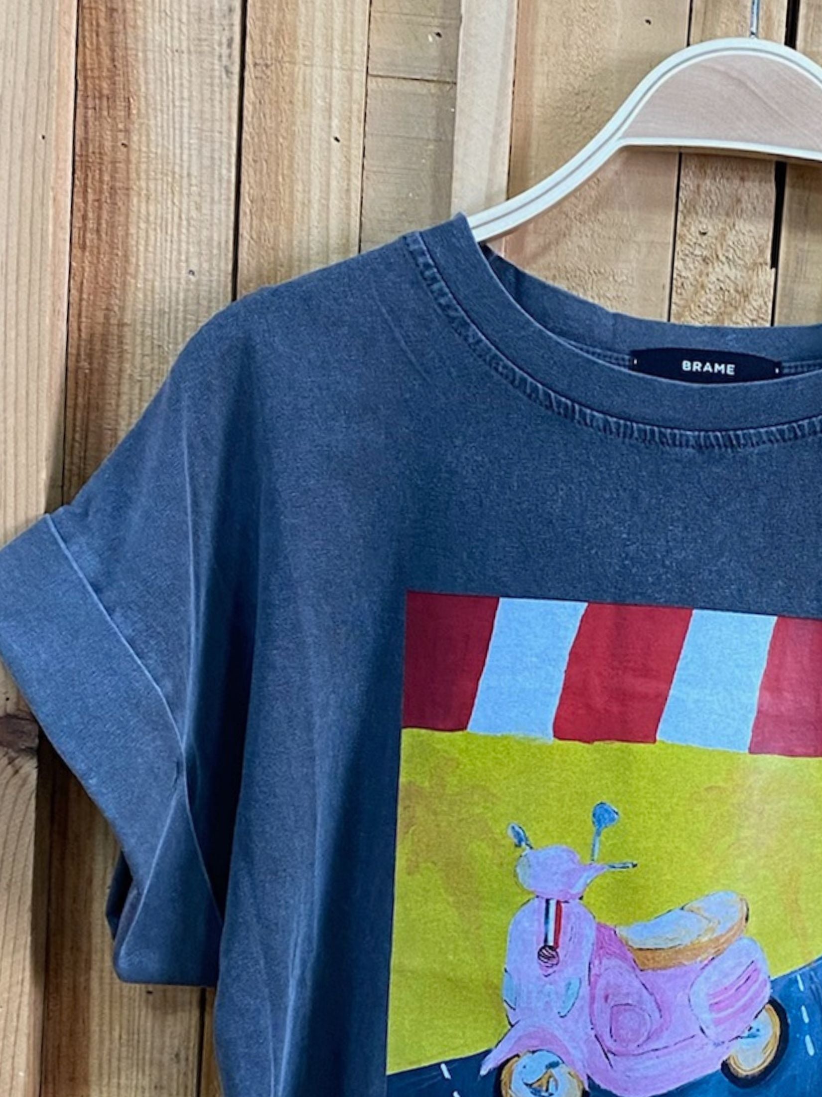 Camiseta Estampada Vespa - Gris