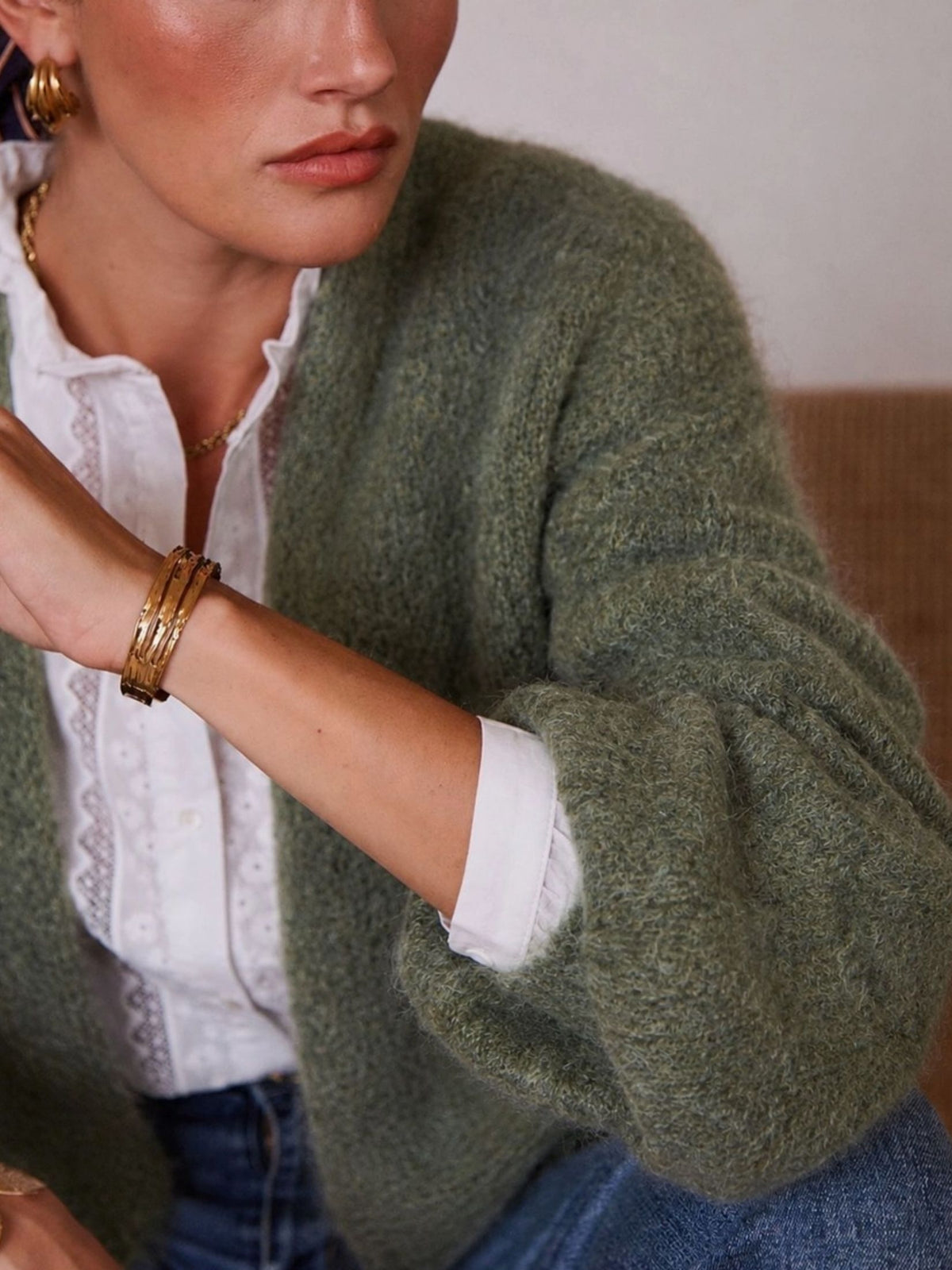 CARDIGAN CORTO LANA - KAKI