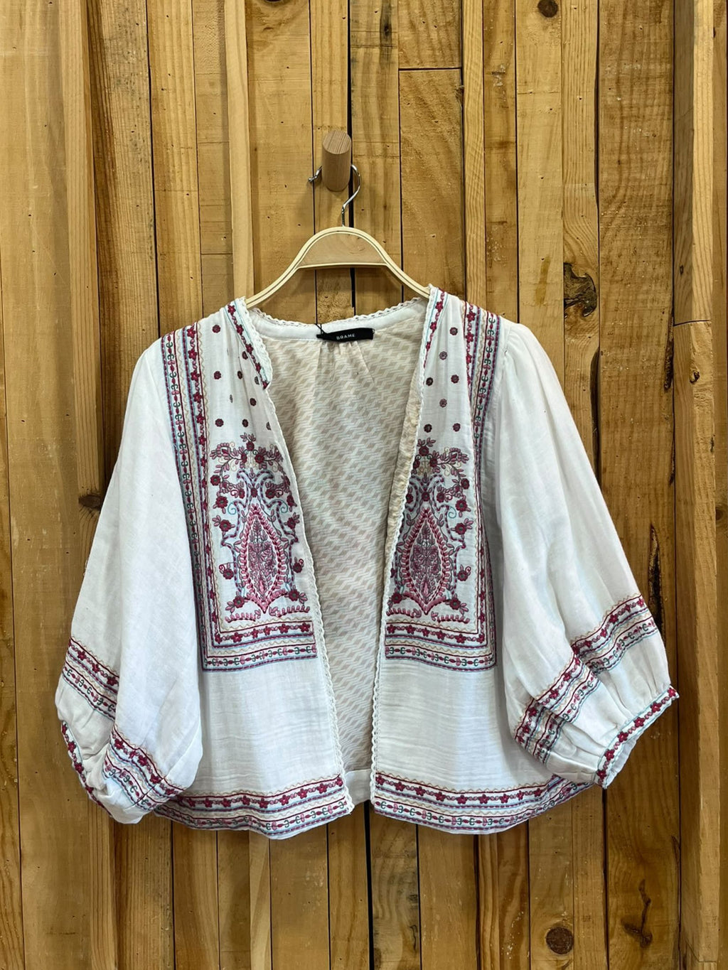 Chaqueta Bordada Boho - Blanco