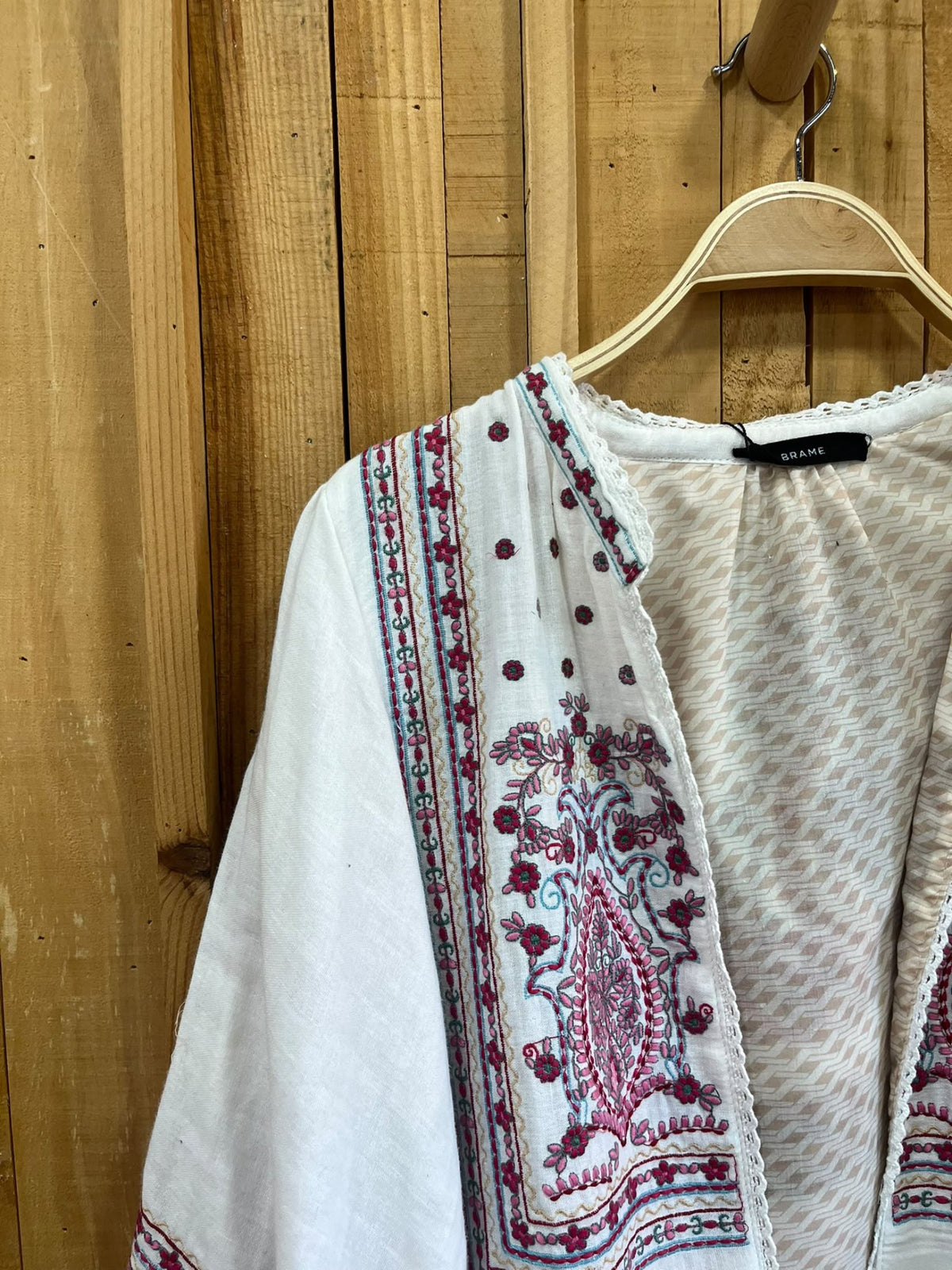 Chaqueta Bordada Boho - Blanco
