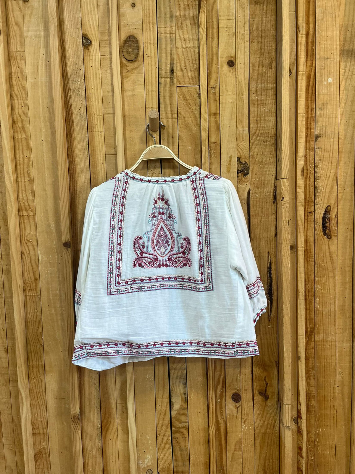 Chaqueta Bordada Boho - Blanco