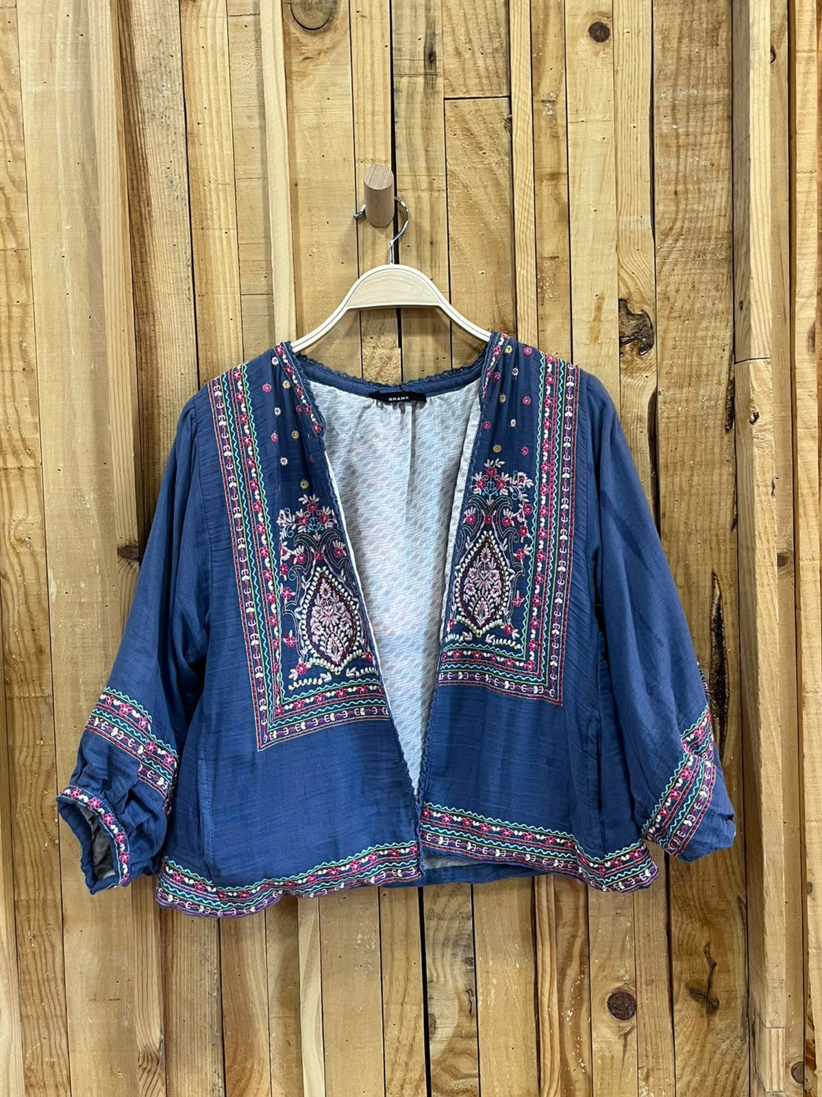 Chaqueta Bordada Boho - Blue Jean