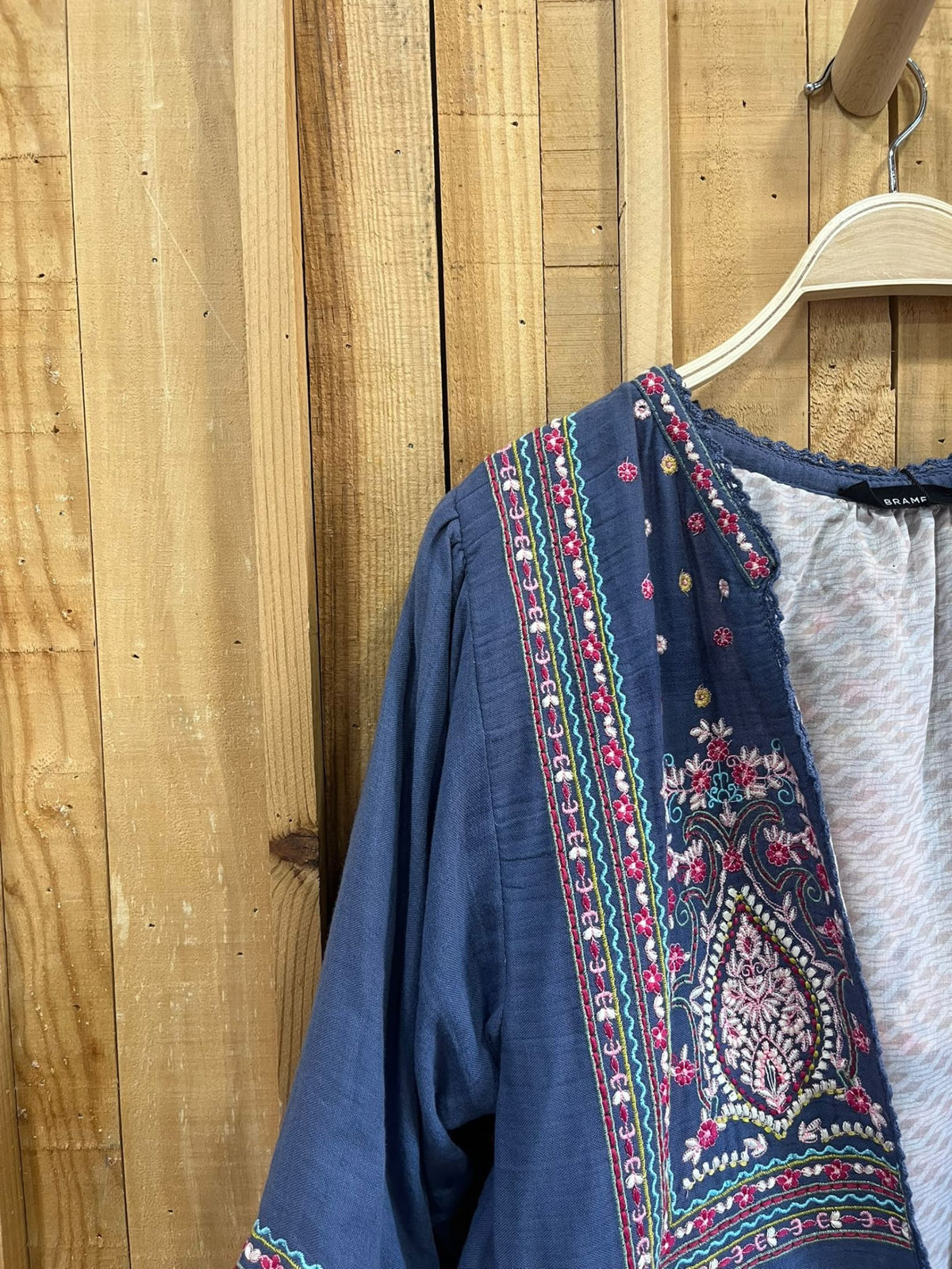 Chaqueta Bordada Boho - Blue Jean
