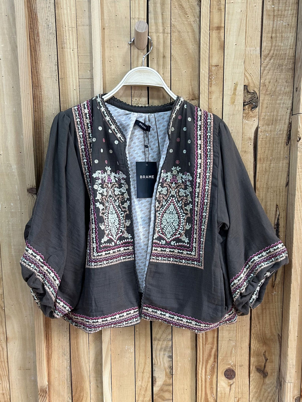 Chaqueta Bordada Boho - Marron