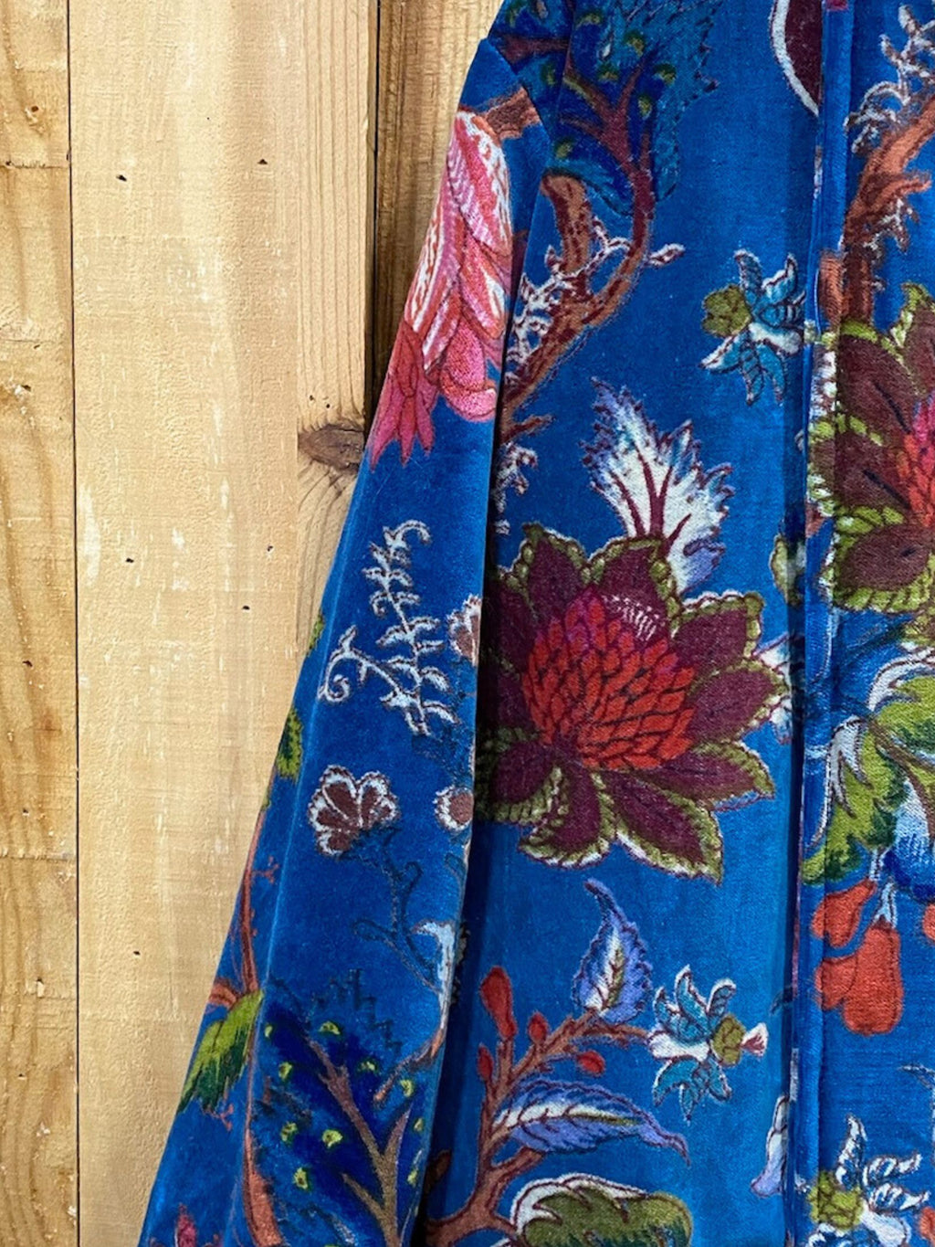 Chaqueta Corta Terciopelo Floral - Azulon