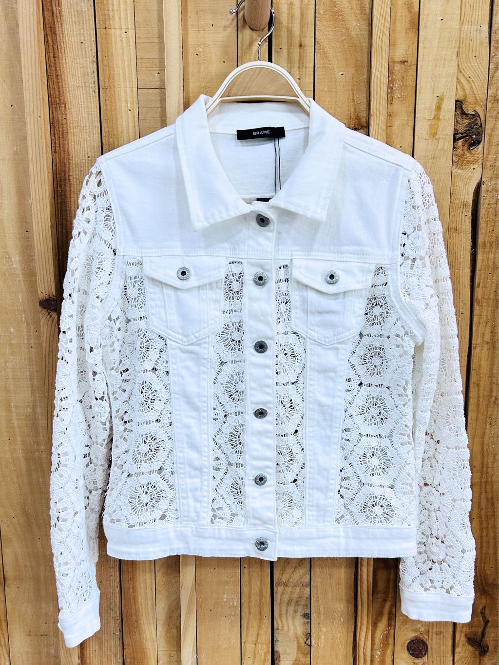 Chaqueta Denim Crochet - Blanco