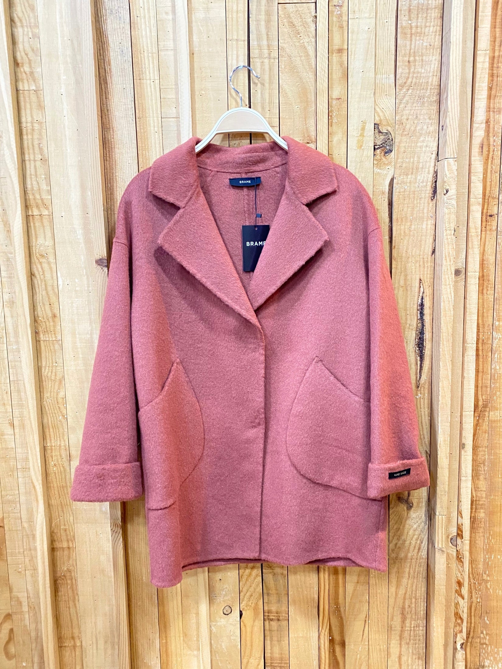 Chaqueton Doble Paño Lana - Rosa Empolvado