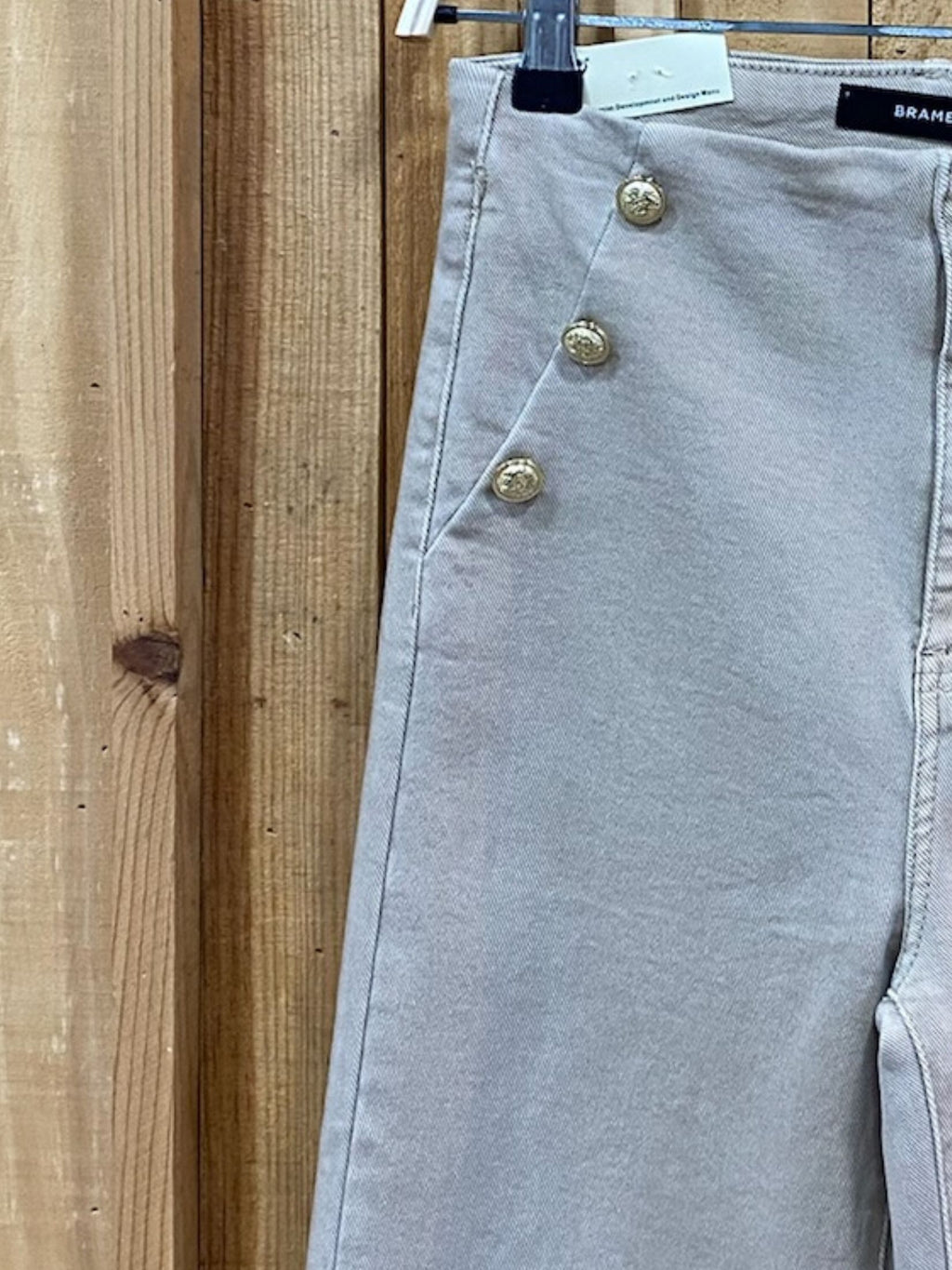 Jean Botones Dorados Laterales - Beigue