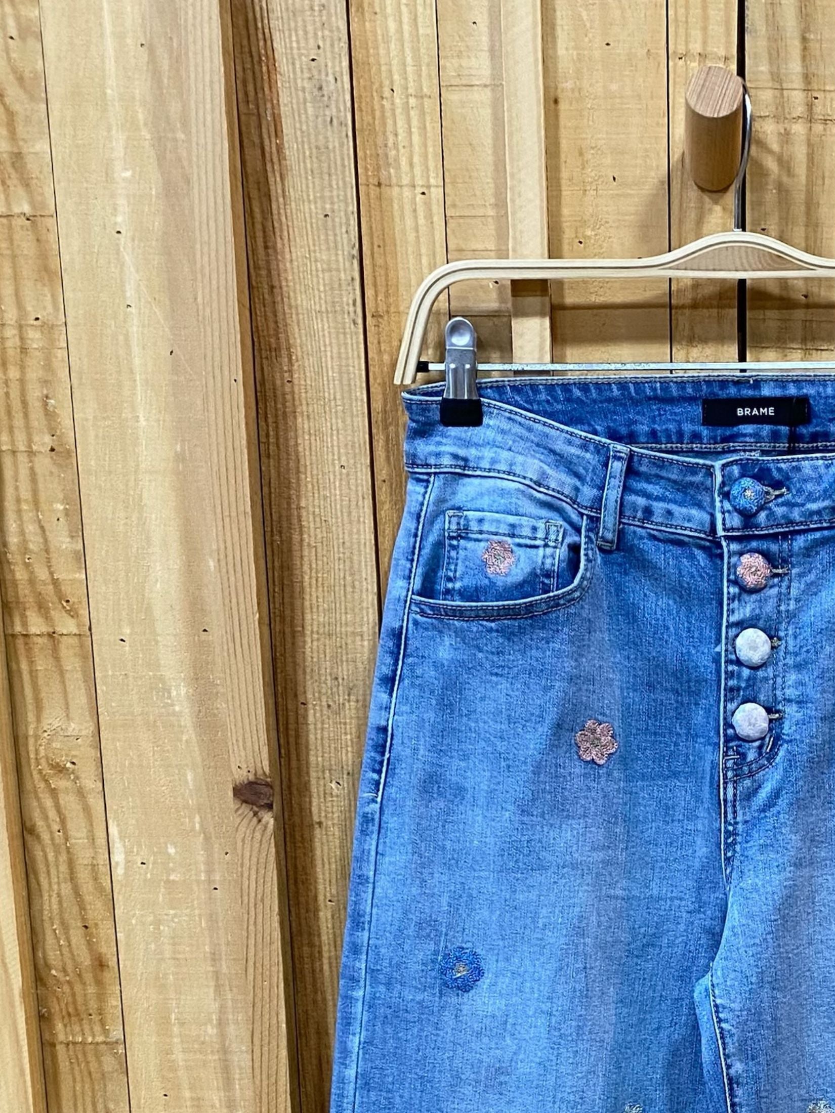 Jean Margaritas Bordadas