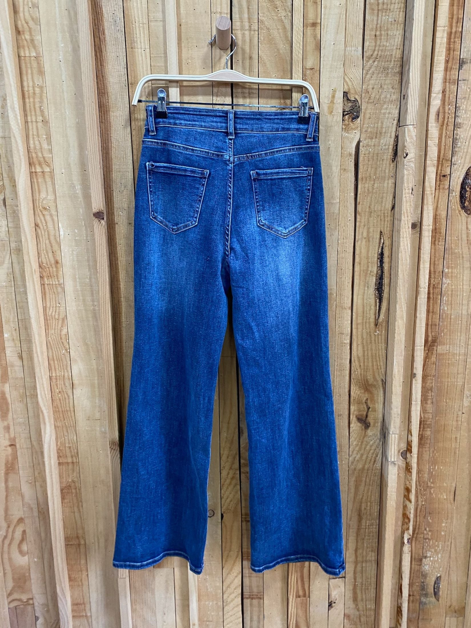 Jean Recto Talle Alto Azul