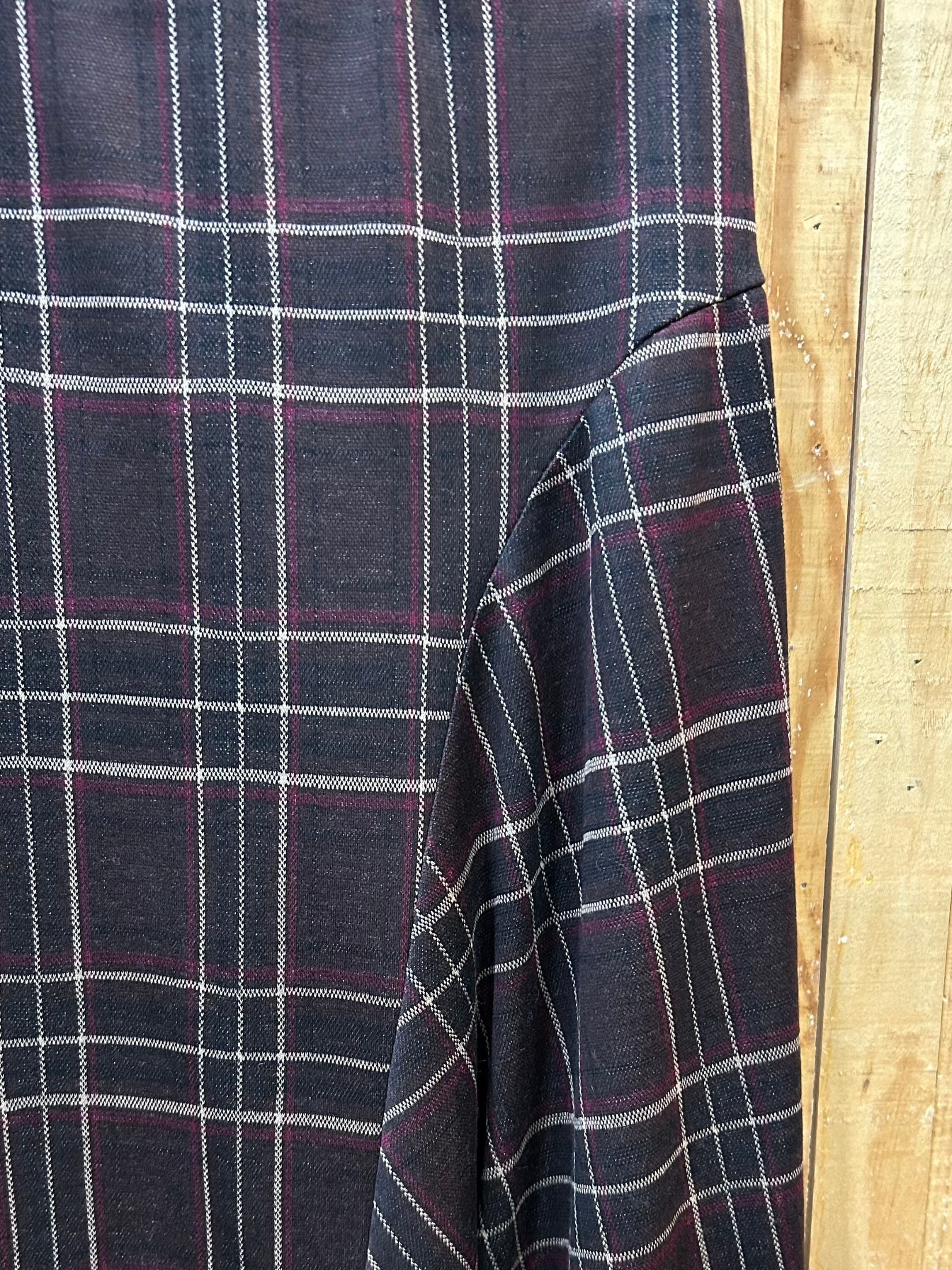 Falda Larga Cuadros - Marron