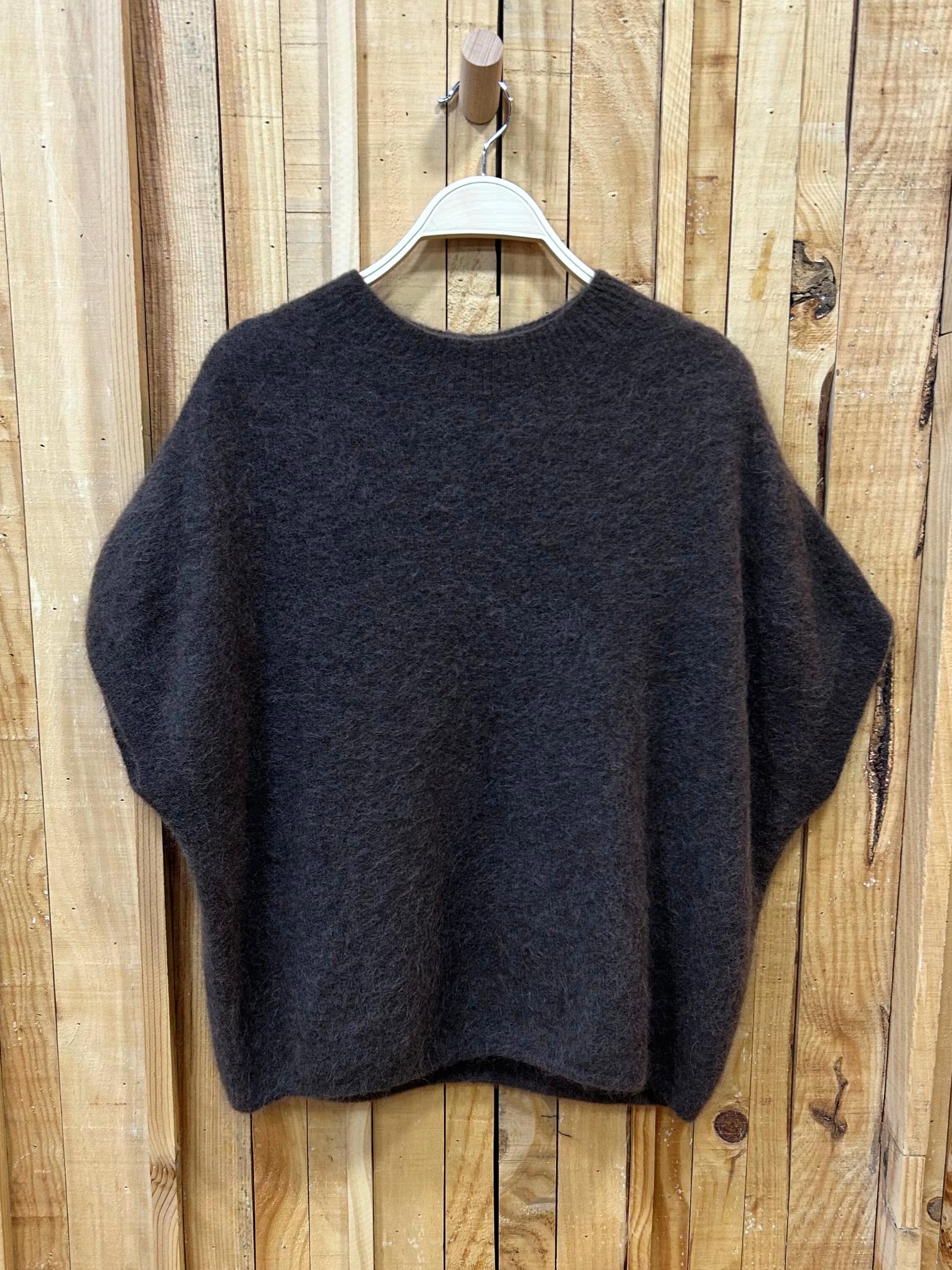 Jersey Chaleco Lana Baby Alpaca Manga Corta - Marron