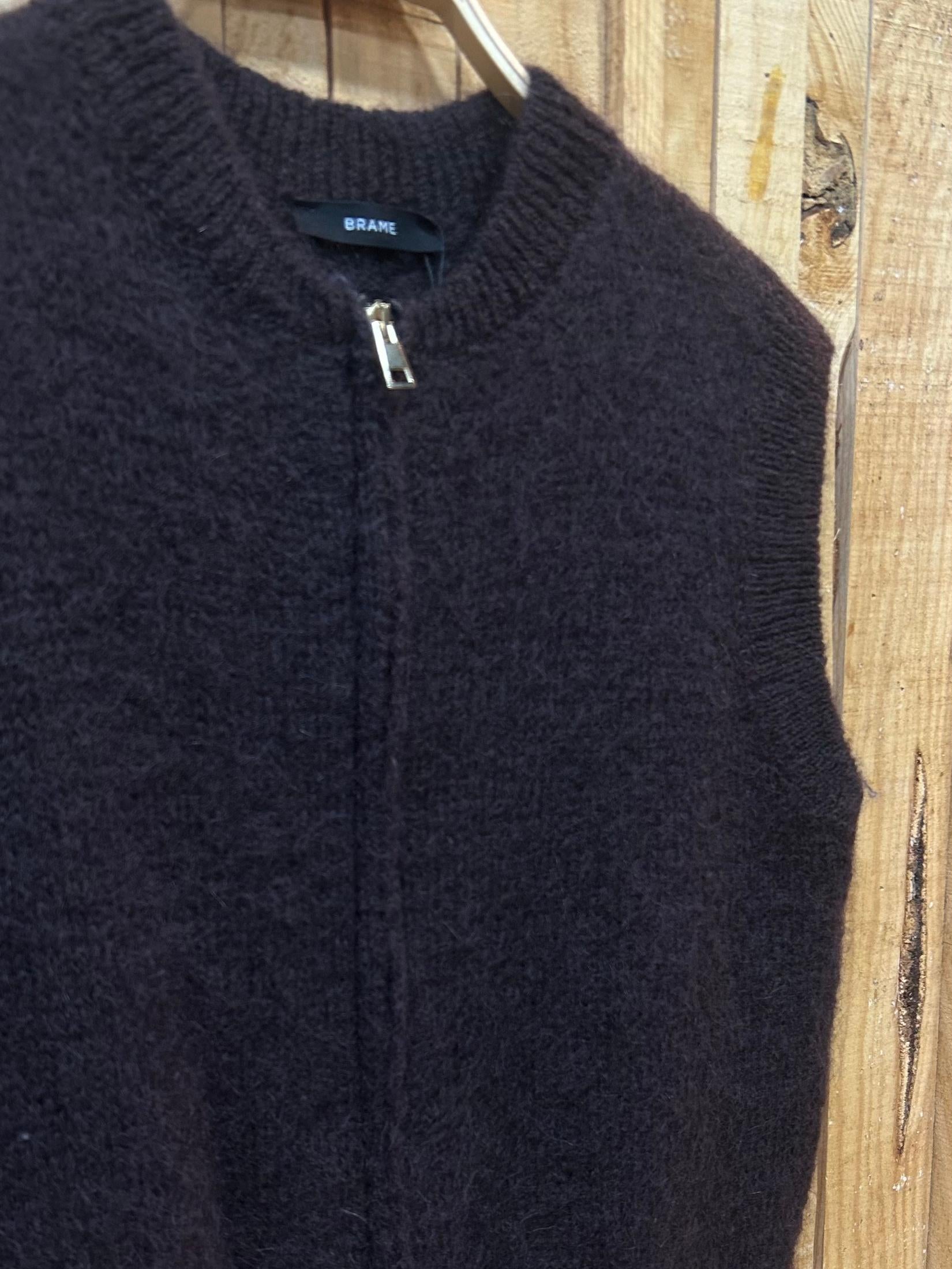 Chaleco Lana Mohair Manga Corta - Marron