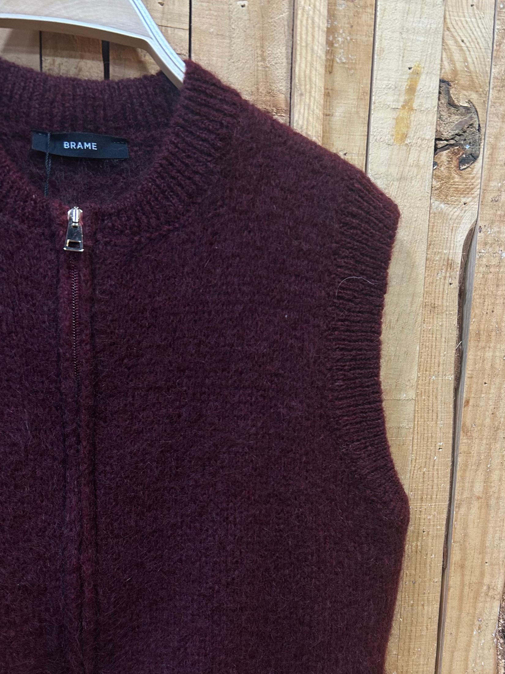 Chaleco Corto Lana Mohair  - Burdeos