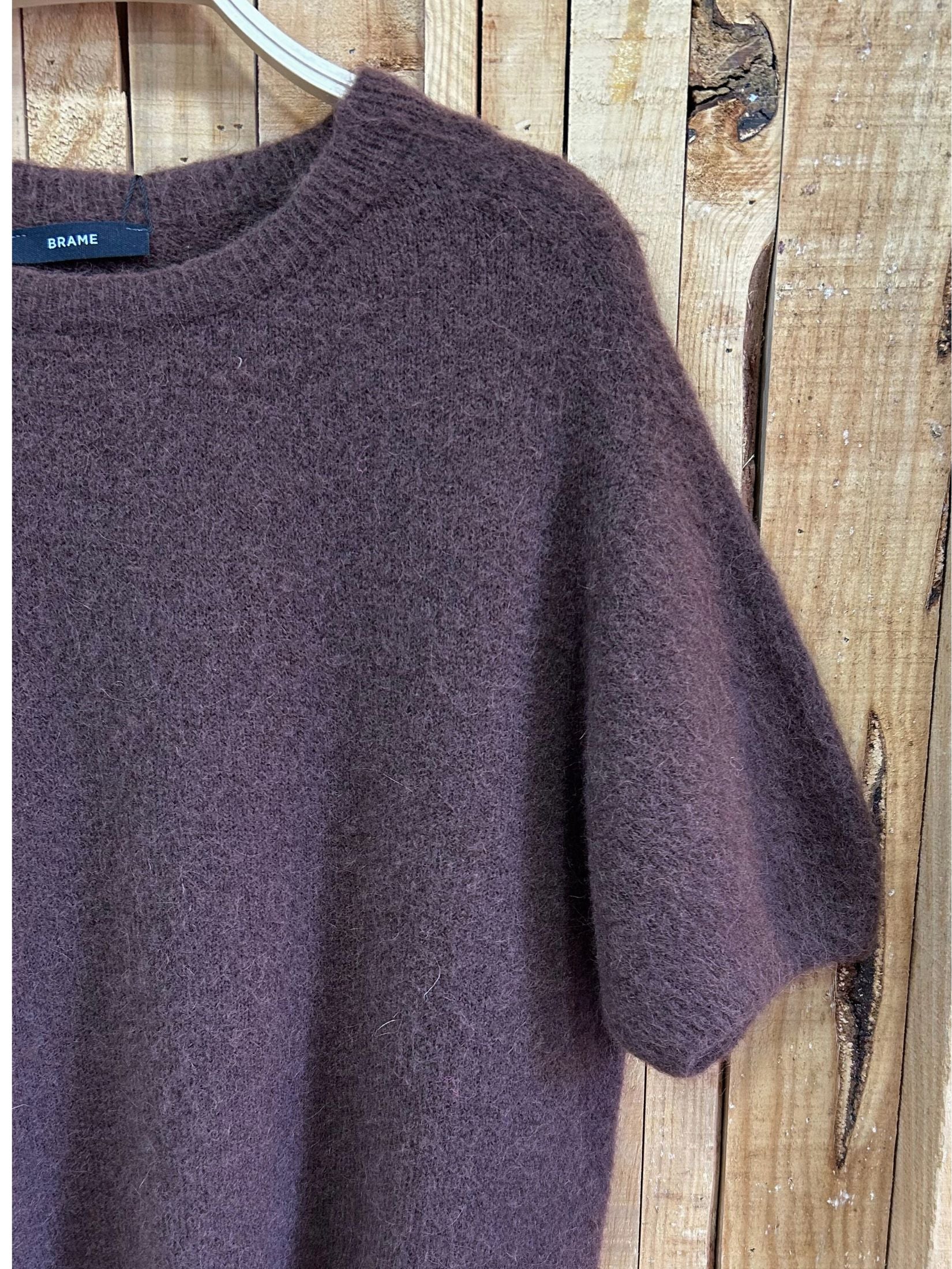 Jersey Lana Baby Alpaca Manga Corta - Marron