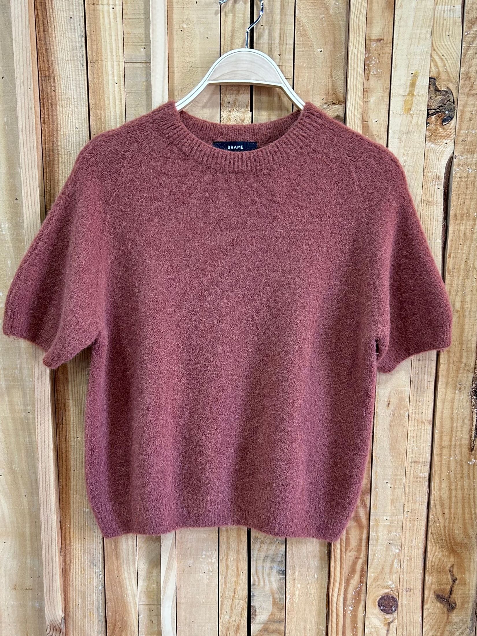 Jersey Lana Baby Alpaca Manga Corta - Teja