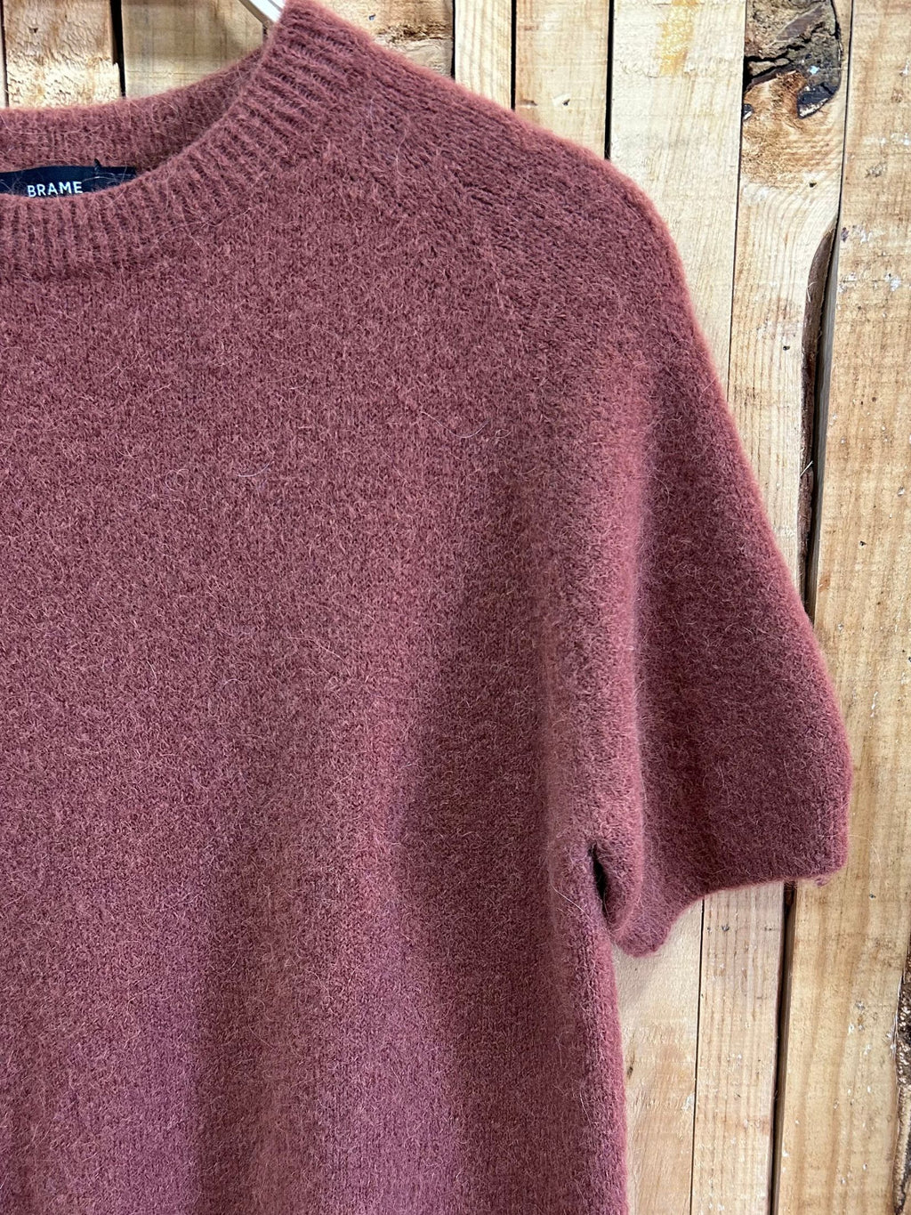 Jersey Lana Baby Alpaca Manga Corta - Teja