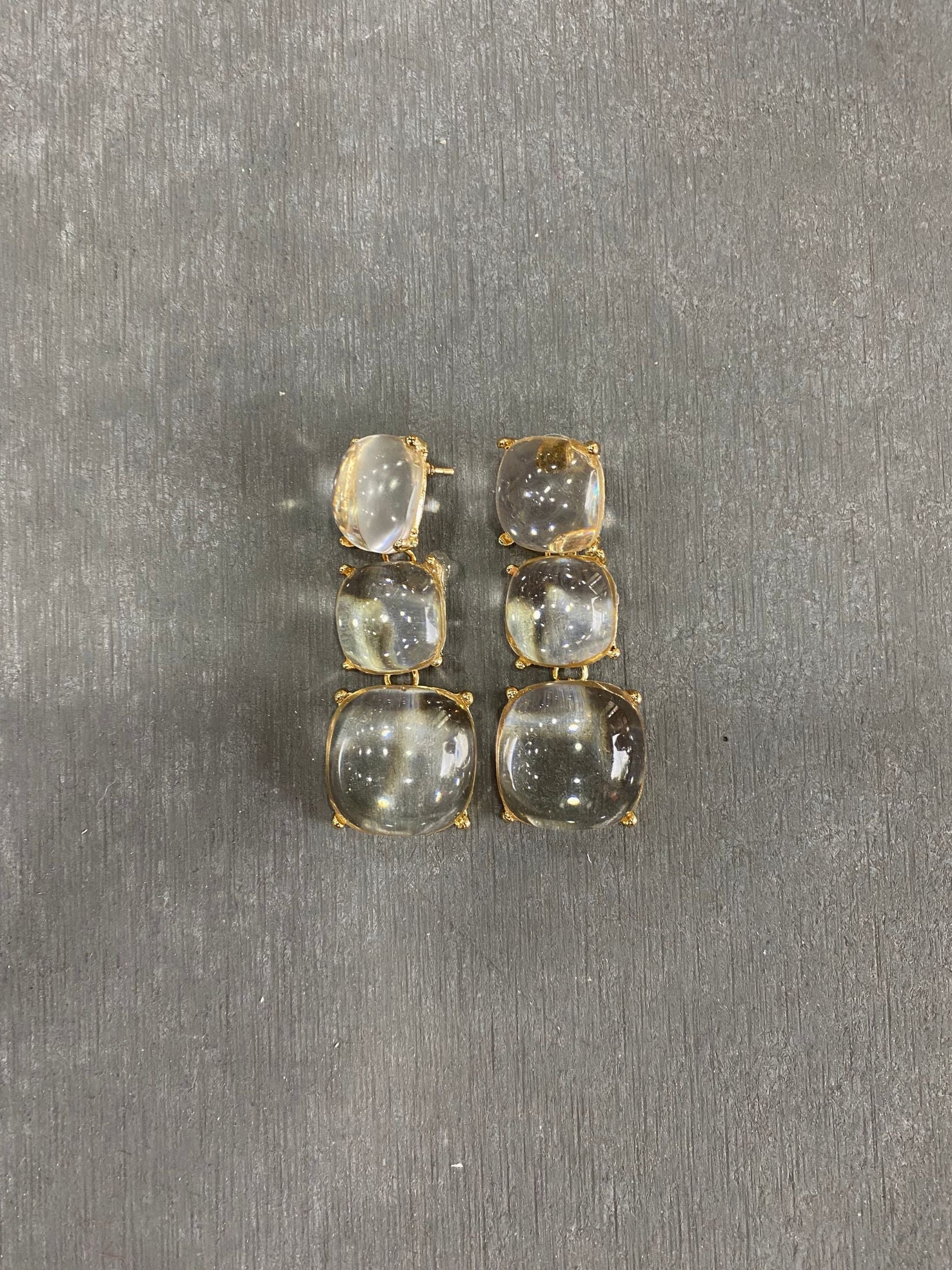 Pendientes Resina - Crystal Ice - Transparente