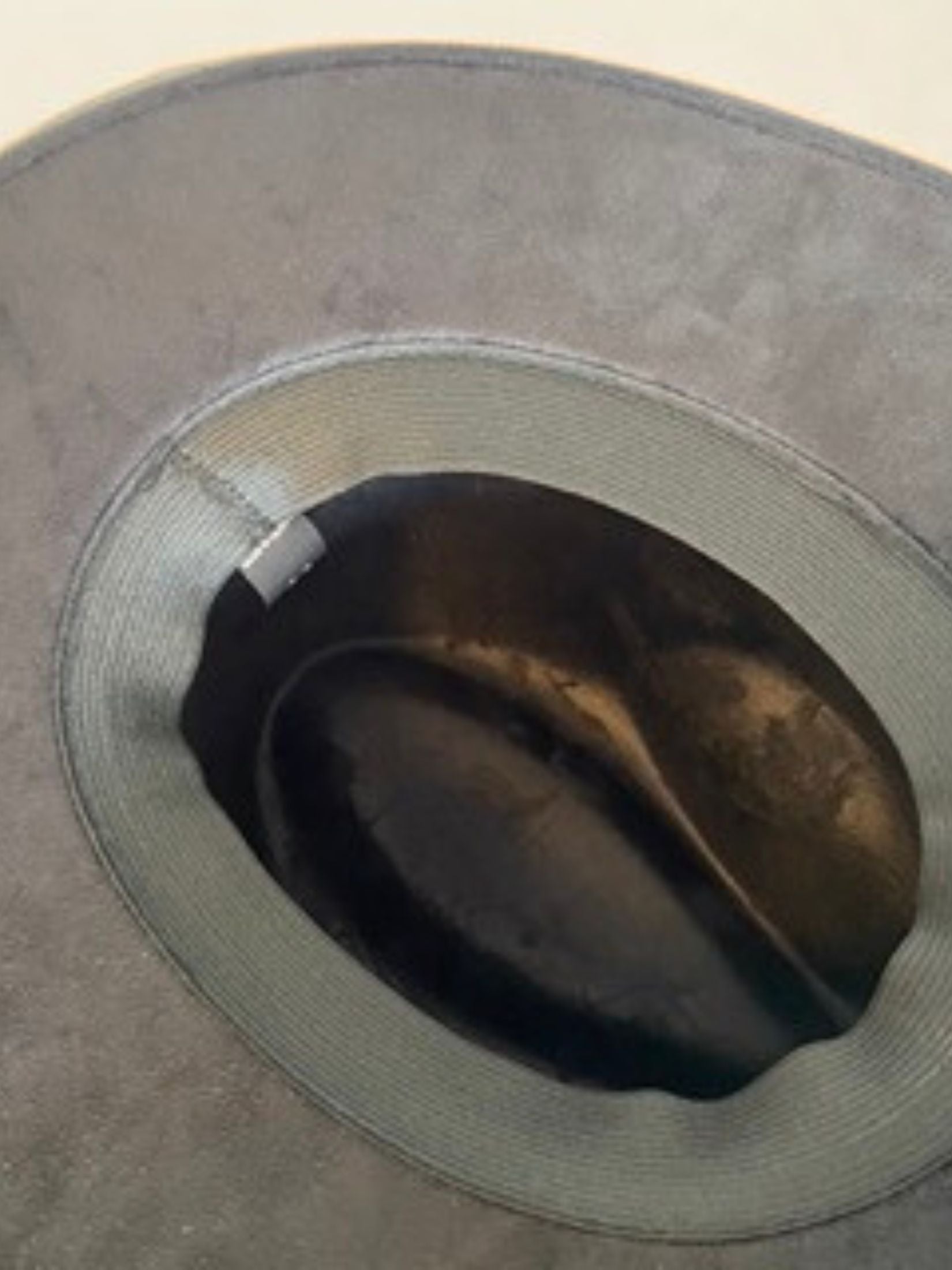 Sombrero Piel Ante Verde Kaki