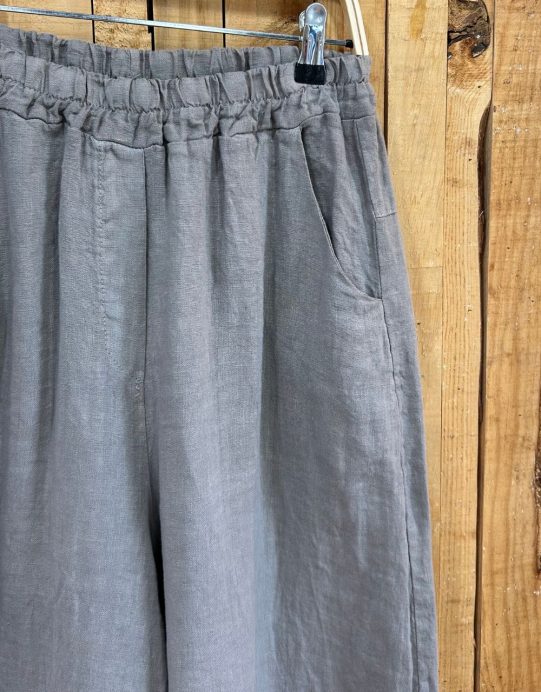 Pantalón Lino holgado Piedra